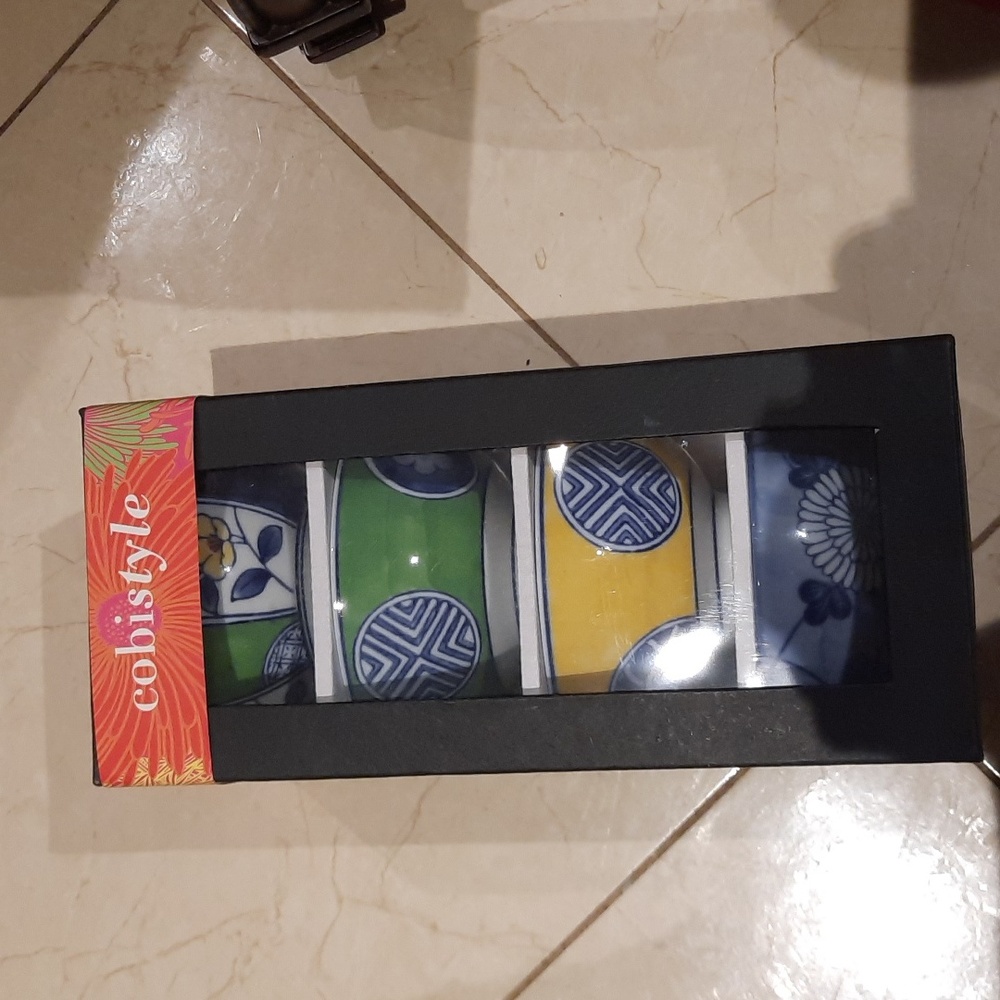 🎁💕 NIB 4PC SET AUTHENTIC JAPANESE COBISTYLE BOWLS🐉